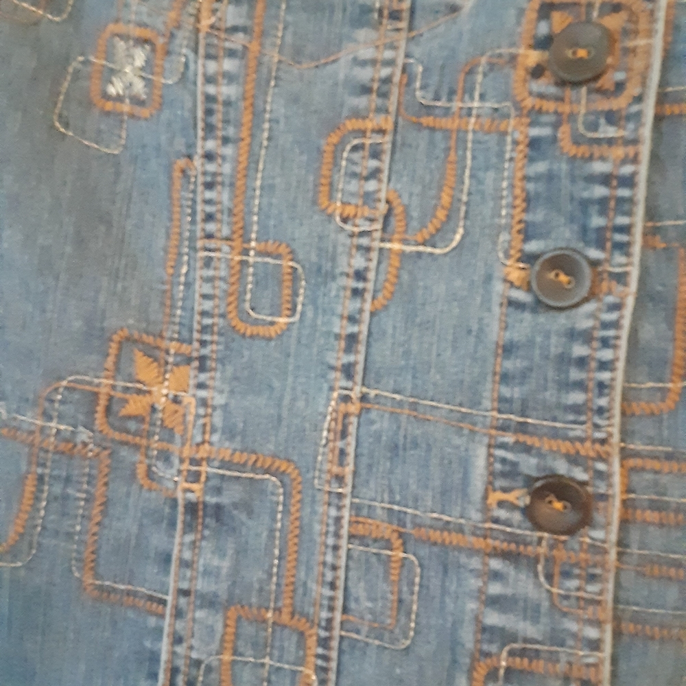 Ruby Rd. Retro Jean Vest sz 8 - Picture 5 of 7